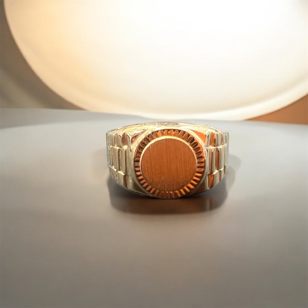 Anillo Sello Oro Amarillo 18 kilates de 4.9 Gramos