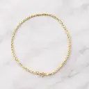 PULSERA de CORDÓN de Oro Amarillo 18 kilates, Pulsera Soga Oro, 20 cm