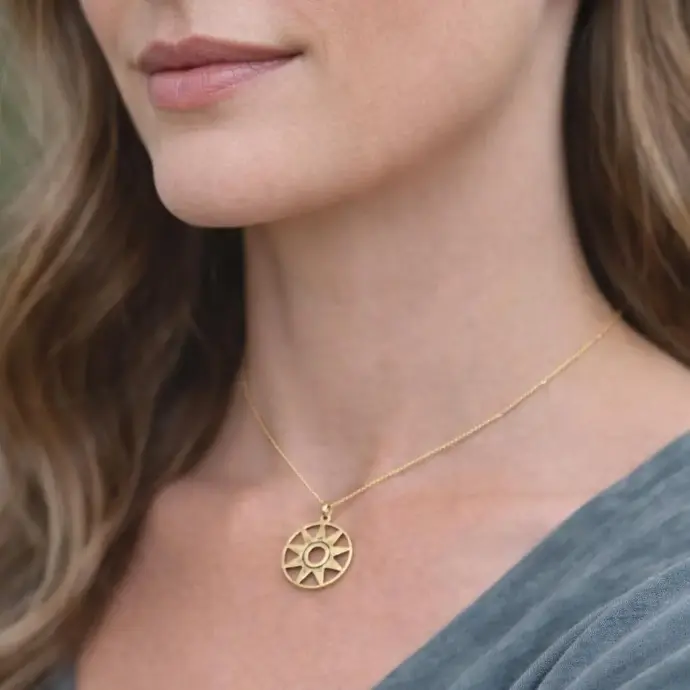 Colgante SOL oro amarillo de 18 k