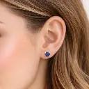 PENDIENTES de Oro Blanco de 18 kilates con Zafiros 