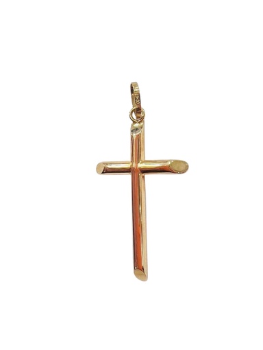[P1110] COLGANTE CRUZ de Jesús Oro Amarillo 18 kilates, Colgante Crucifijo Oro Amarillo, Cristo Oro Amarillo 18k, Colgante religioso