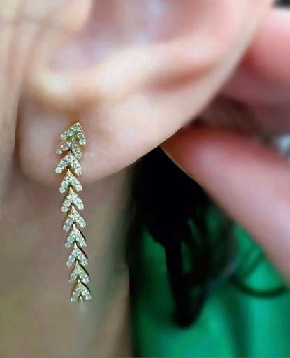 PENDIENTES De BRILLANTES  de Oro Amarillo de 18 kilates